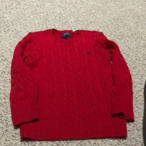 Polo cable knit sweater